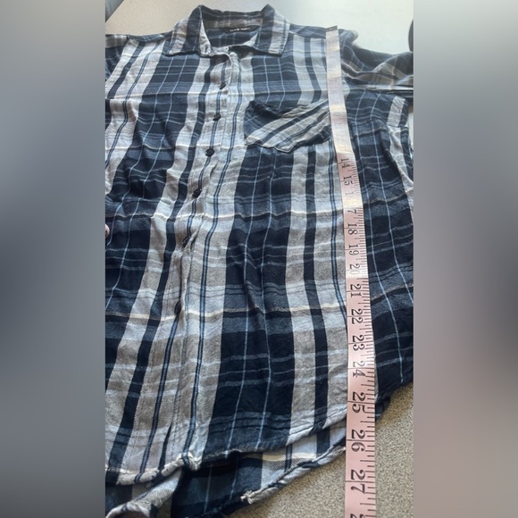 Brody Myles Blue Plaid Rayon Shirt Size Small - Picture 12 of 15